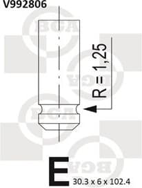 Intake Valve V992806