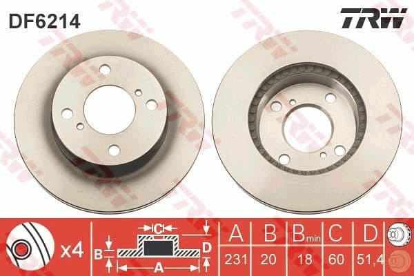 Brake Disc DF6214 - image 3