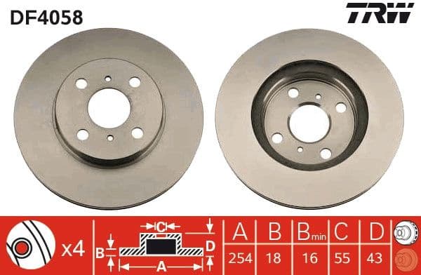 Brake Disc DF4058 - image 3