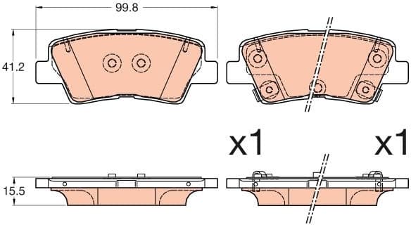 Brake Pad Set, disc brake GDB3594 - image 3