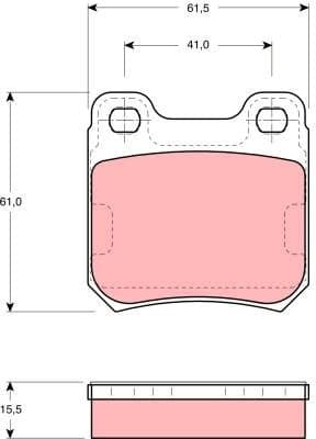 Brake Pad Set, disc brake GDB914 - image 2