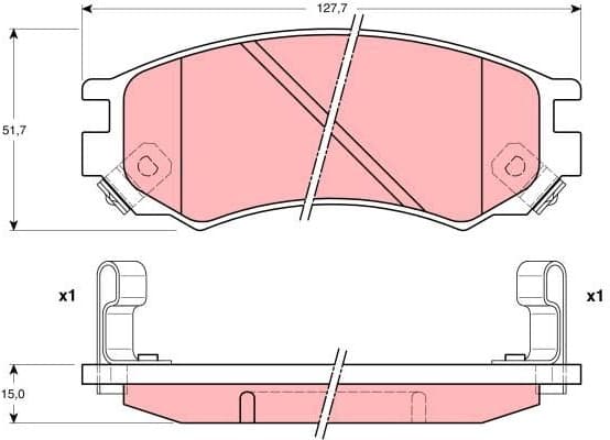 Brake Pad Set, disc brake GDB1175 - image 2