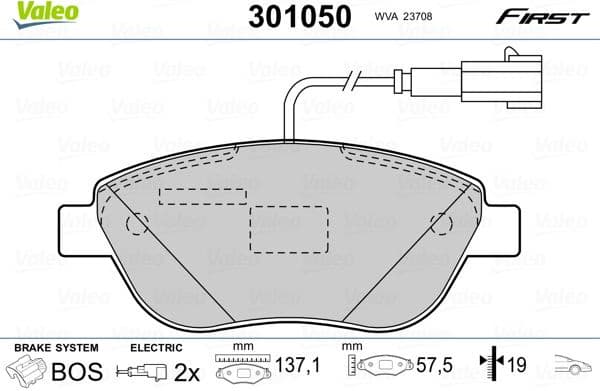 Brake Pad Set, disc brake ESSENTIAL 301050