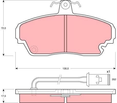 Brake Pad Set, disc brake COTEC GDB851 - image 2