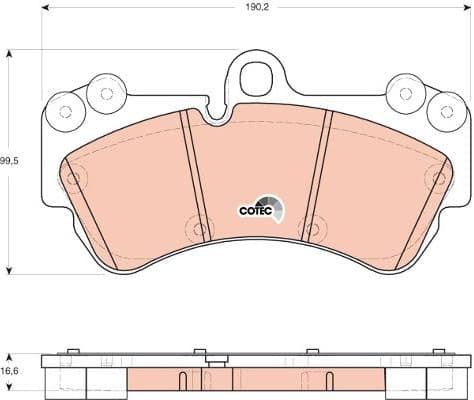 Brake Pad Set, disc brake COTEC GDB1720 - image 3