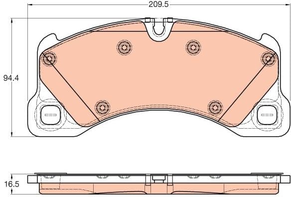Brake Pad Set, disc brake COTEC GDB1969 - image 3