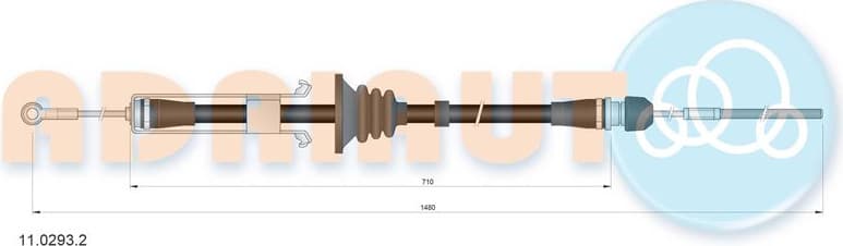 Cable Pull, parking brake 11.0293.2