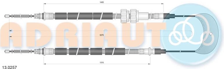 Cable Pull, parking brake 13.0257
