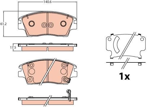 Brake Pad Set, disc brake GDB2197 - image 2