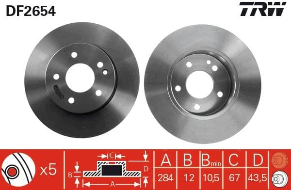 Brake Disc DF2654 - image 3