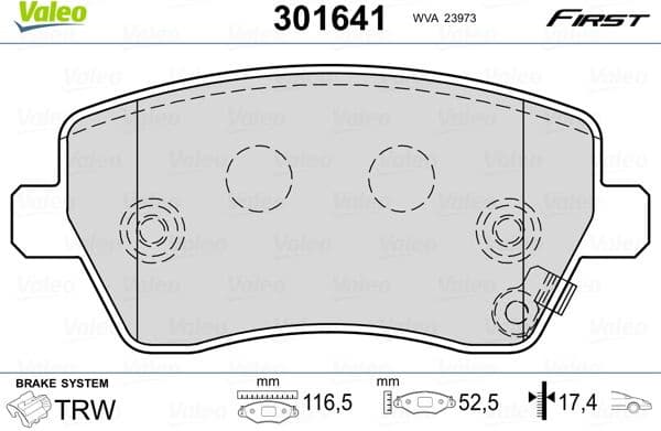 Brake Pad Set, disc brake ESSENTIAL 301641