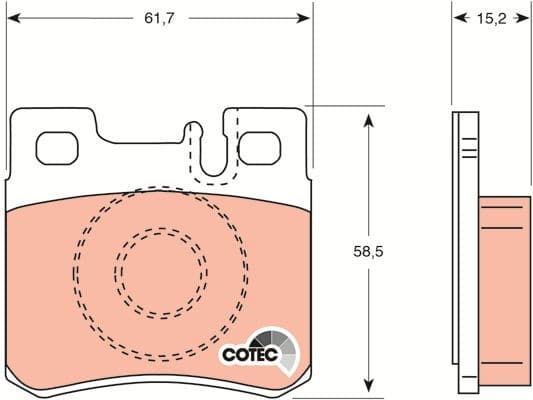Brake Pad Set, disc brake COTEC GDB987 - image 3
