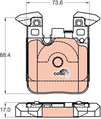 Brake Pad Set, disc brake COTEC GDB2028 - image 3