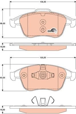 Brake pads front, Top Quality GDB1808 - image 3