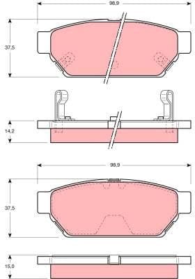 Brake Pad Set, disc brake GDB3045 - image 2