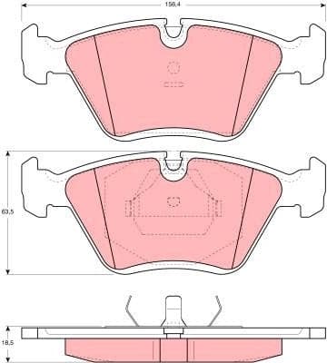 Brake Pad Set, disc brake GDB1355 - image 2