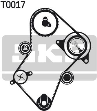 Water Pump & Timing Belt Kit SKF VKMC 03244 - image 4