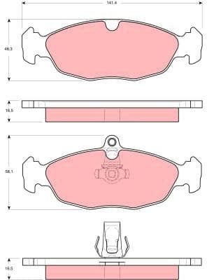 Brake Pad Set, disc brake GDB1569 - image 3