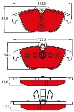 Brake Pad Set, disc brake DTEC COTEC GDB2051DTE - image 2