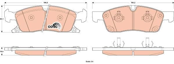 Brake pads front, Top Quality GDB4603 - image 3