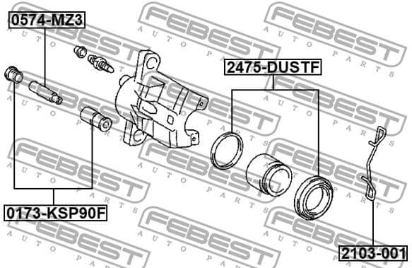 Spring, disc brake pad 2103-001 - image 2