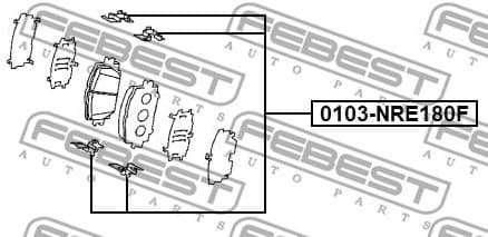Accessory Kit, disc brake pad 0103-NRE180F - image 2