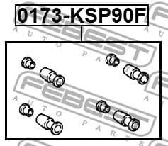 Guide Sleeve Kit, brake caliper 0173-KSP90F - image 2