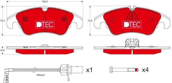 Brake Pad Set, disc brake DTEC COTEC GDB1768DTE - image 2