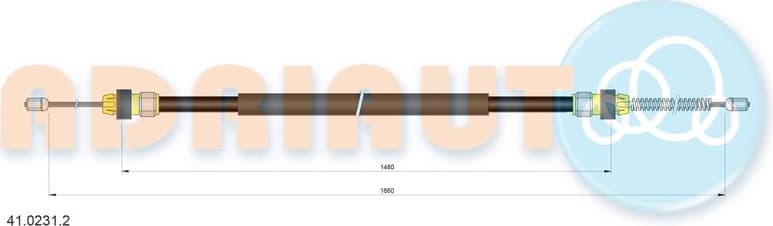 Cable Pull, parking brake 41.0231.2