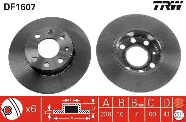 Brake Disc DF1607 - image 3