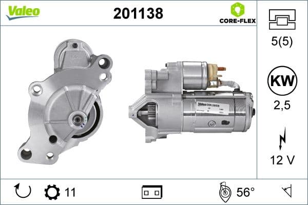Starter VALEO CORE-FLEX 201138