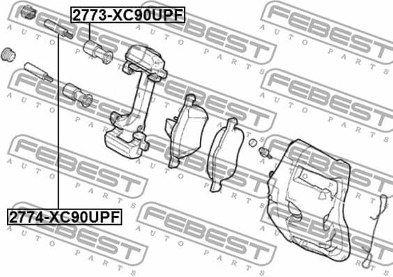 Guide Bolt, brake caliper 2774-XC90UPF - image 2