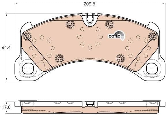 Brake Pad Set, disc brake COTEC GDB2004 - image 3