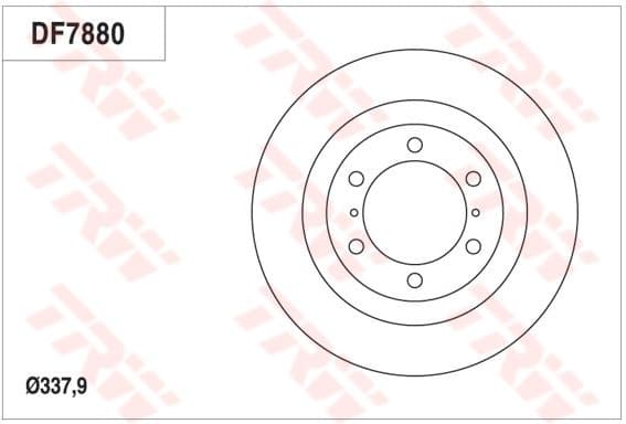 Brake Disc TRW SINGLE DF7880S - image 2