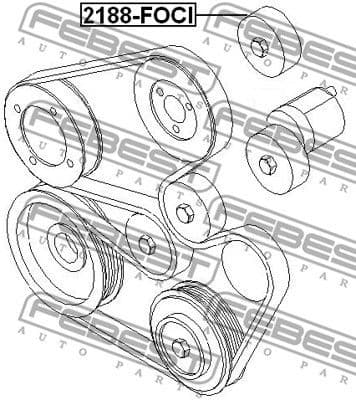 Deflection/Guide Pulley, V-ribbed belt 2188-FOCI - image 2