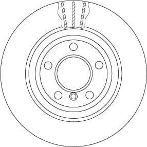 Brake Disc TRW SINGLE DF6617S - image 2