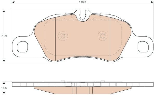 Brake Pad Set, disc brake GDB1990 - image 2