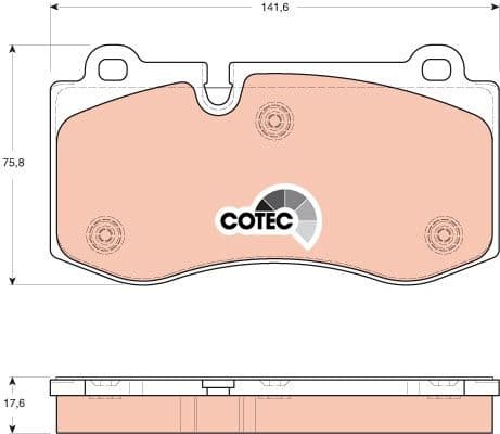 Brake pads front, Top Quality GDB1667 - image 3