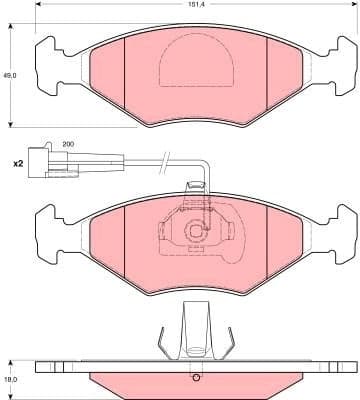 Brake Pad Set, disc brake GDB1340 - image 2
