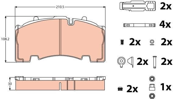 Brake Pad Set, disc brake GDB5093 - image 2