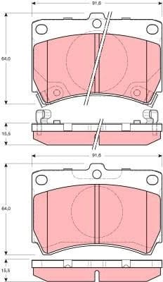 Brake Pad Set, disc brake GDB3206 - image 2
