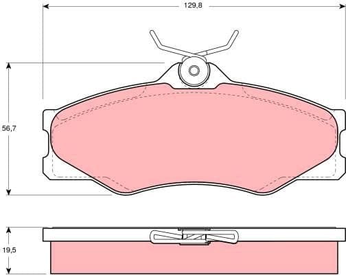 Brake Pad Set, disc brake GDB399 - image 4