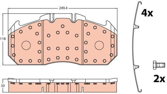 Brake Pad Set, disc brake GDB5086 - image 4