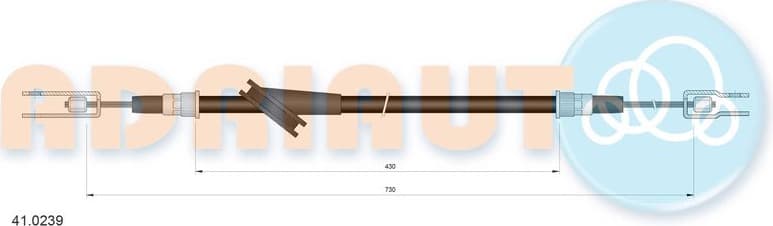 Cable Pull, parking brake 41.0239