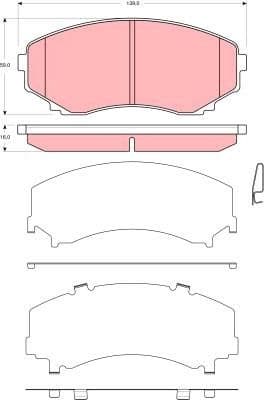 Brake Pad Set, disc brake GDB3326 - image 2