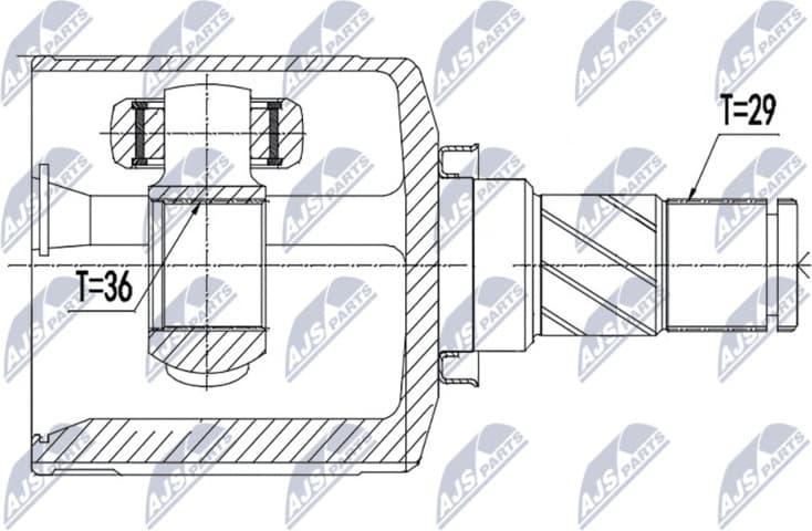 Joint Kit, drive shaft NPW-NS-036