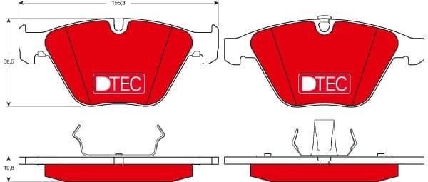 Brake Pad Set, disc brake DTEC COTEC GDB1498DTE - image 2