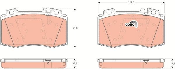 Brake pads front, Top Quality GDB1454 - image 3