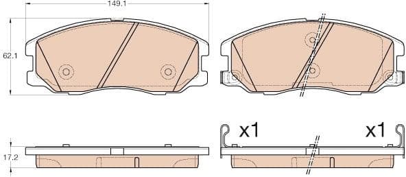 Brake Pad Set, disc brake GDB1978 - image 2