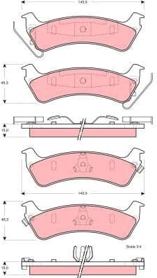Brake Pad Set, disc brake GDB4124 - image 3